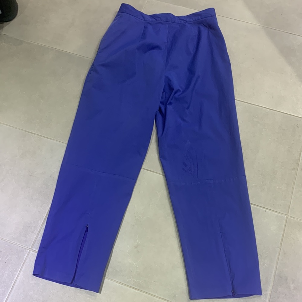 Made in🇧🇬Two Pieces VTG 90’ Royal Blue Cotton Blend Top and Pants Set - Picture 10 of 15